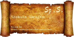 Szekula Sarolta névjegykártya
