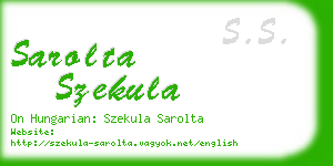 sarolta szekula business card